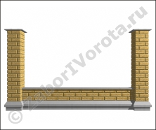 Забор из бетонных блоков Стоунвиль №1